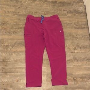 FIGS scrub pants raspberry sorbet